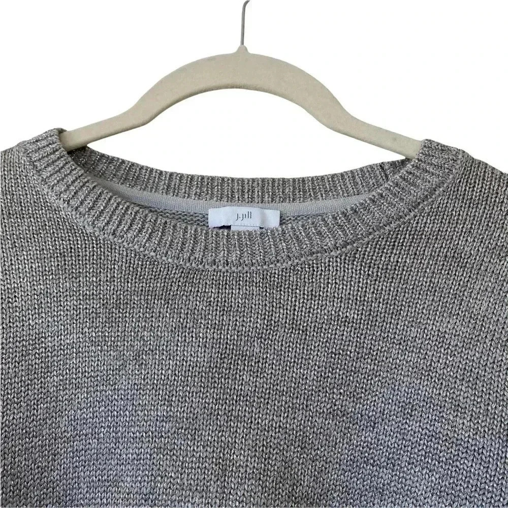 J. Jill Metallic Threads Crewneck Sweater Size Medium Long Sleeves Casual - Picture 2 of 9